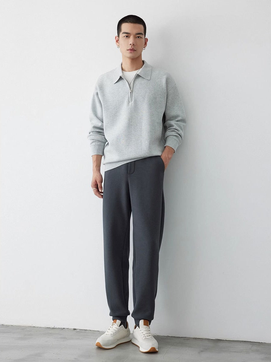 Pull avec Col Polo et Demi-Zip pour Homme | Idéal pour Automne et Hiver