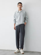Pull avec Col Polo et Demi-Zip pour Homme | Idéal pour Automne et Hiver
