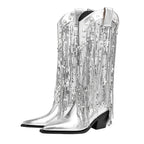 Bottes Western Avec Franges Pour Femmes | Pour Sorties Et Événements