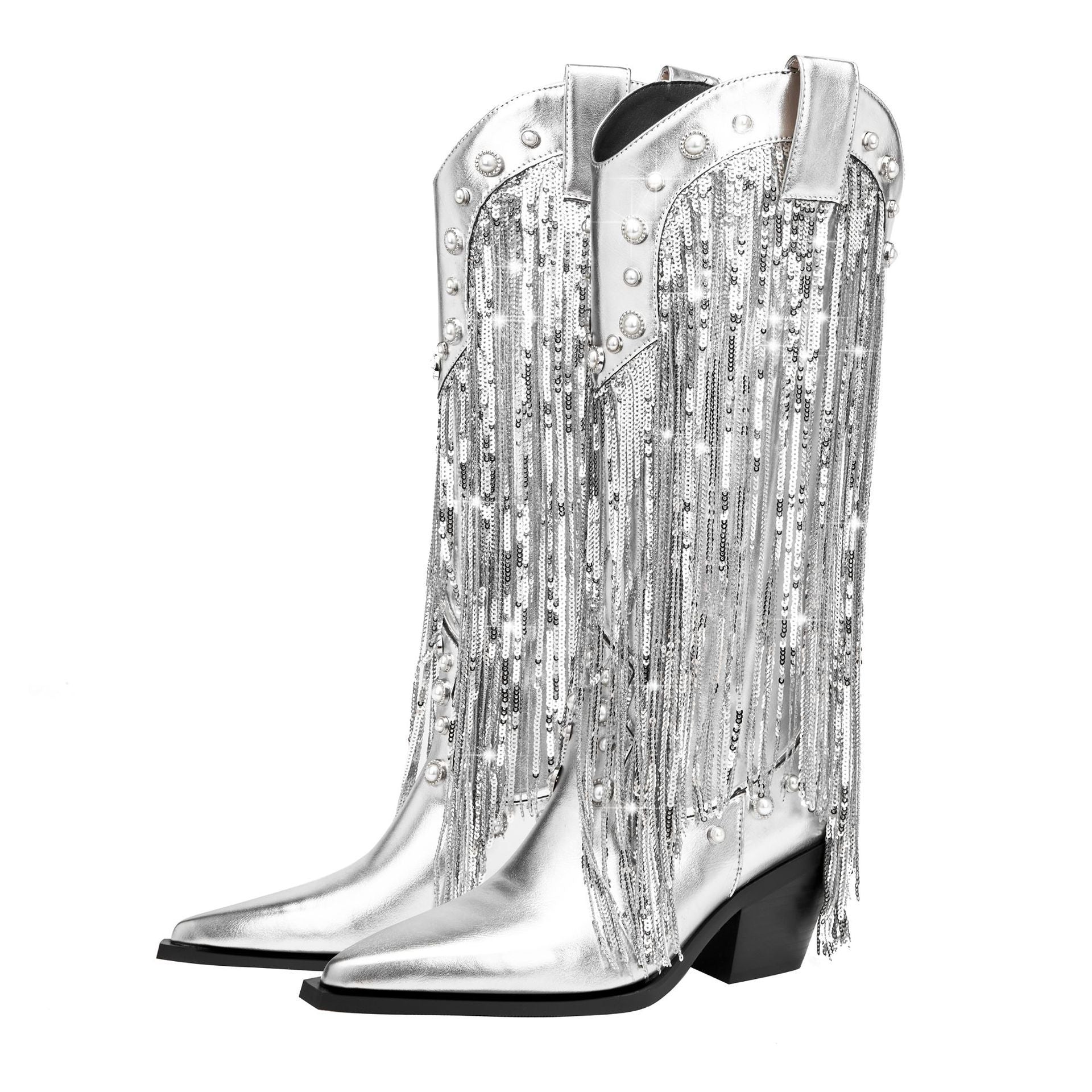 Bottes Western Avec Franges Pour Femmes | Pour Sorties Et Événements