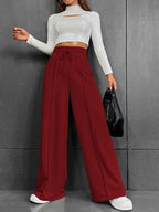 Pantalon Large avec Taille Élastique et Coupe Décontractée pour Femme | Idéal pour Quotidien et Activités