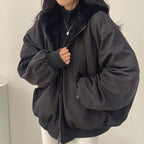 Manteau Matelassé à Capuche avec Fermeture Éclair et Design Double Face pour Femme | Idéal pour l’Hiver