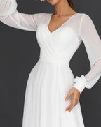 Robe Midi À Manches Longues Transparentes Pour Femmes | Idéal Pour Occasions Formelles