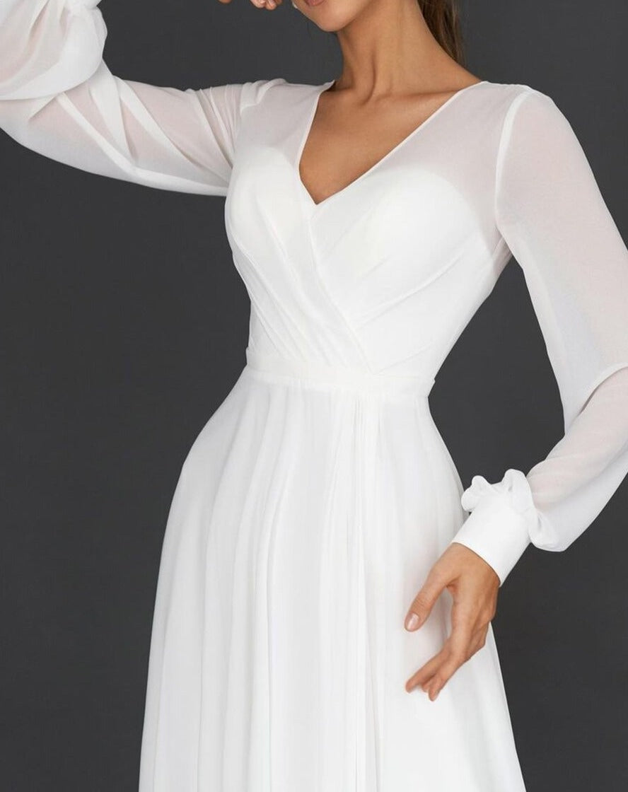 Robe Midi À Manches Longues Transparentes Pour Femmes | Idéal Pour Occasions Formelles