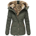 Manteau Puffer Matelassé avec Capuche et Doublure en Fausse Fourrure pour Femme | Idéal pour l’Hiver