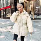 Manteau Long à Col Bordé pour Femmes | Idéal pour la Saison Automne-Hiver