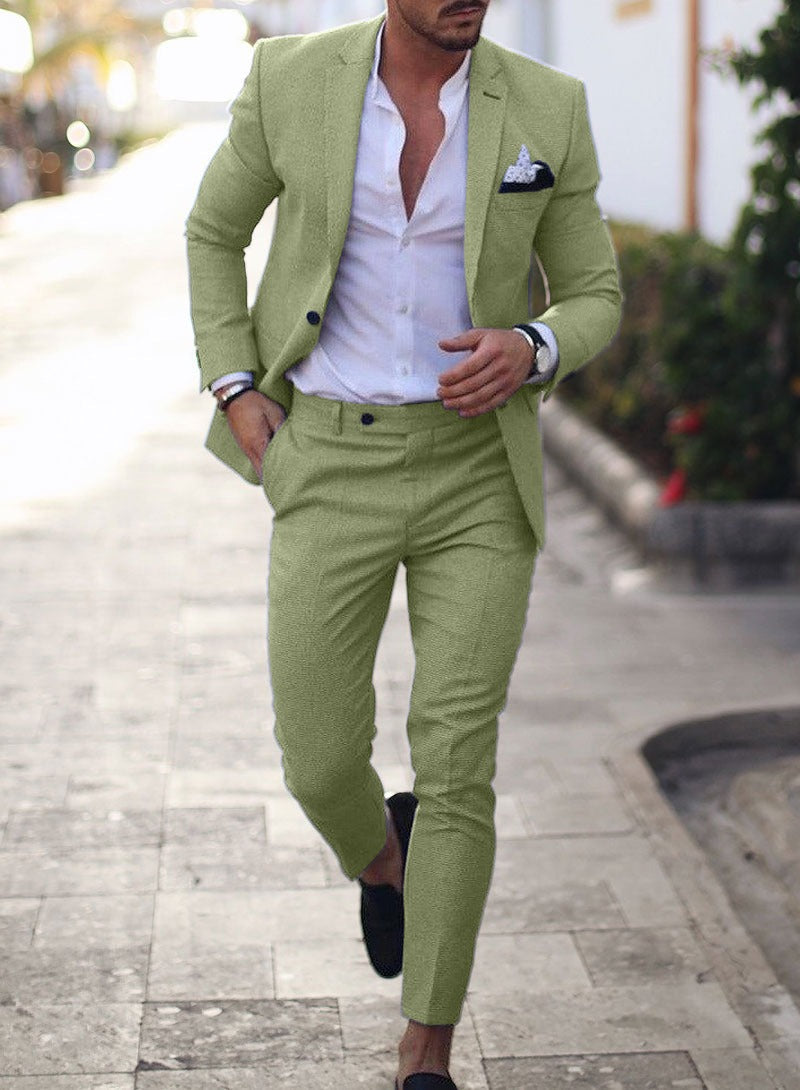 Costume Deux Pièces Avec Coupe Ajustée Pour Homme | Idéal Pour Occasions Formelles