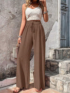 Pantalon Large à Taille Élastique pour Femme | Idéal pour les Journées Actives et les Sorties