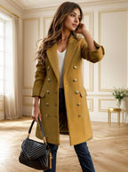 Trench-Coat Cintré avec Double Boutonnage pour Femmes | Ideal for Mi-Saison et Usage Quotidien