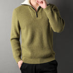 Pull à Col Montant avec Fermeture Demi-Zip pour Adulte | Idéal pour l’Automne et l’Hiver