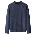 Pull À Col Rond Avec Motif Torsadé Pour Homme | Idéal Pour Les Saisons Automne-Hiver