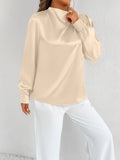 Blouse Avec Col Montant Et Manches Longues Pour Femme | Idéale Pour Le Bureau Et Les Occasions Formelles