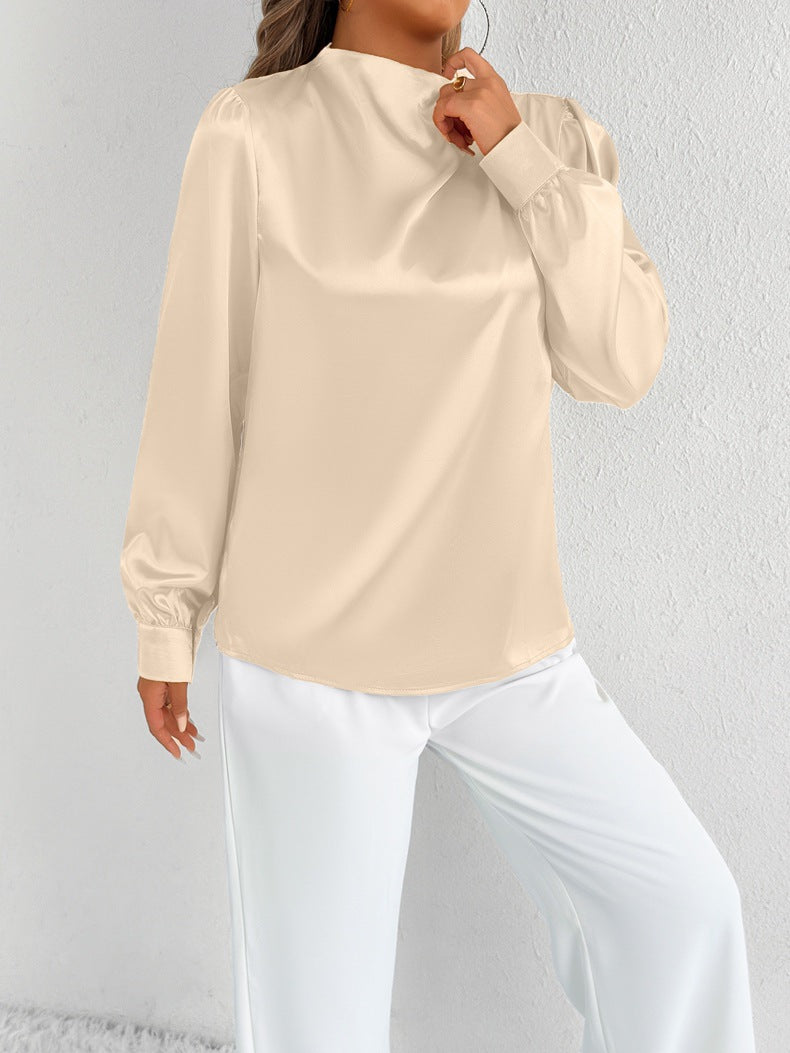 Blouse À Col Montant Avec Manches Longues Pour Femmes | Idéal Pour Usage Quotidien