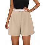 Short Taille Haute Avec Ceinture Et Poches Pour Femmes | Idéal Pour L’été