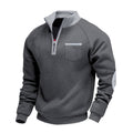 Sweatshirt À Col Zippé Quart Avec Poches Poitrine Pour Adultes | Idéal Pour Saisons Fraîches