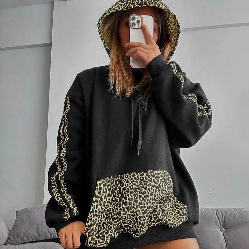 Sweat à Capuche avec Motif Léopard pour Femme | Idéal pour un Usage Quotidien