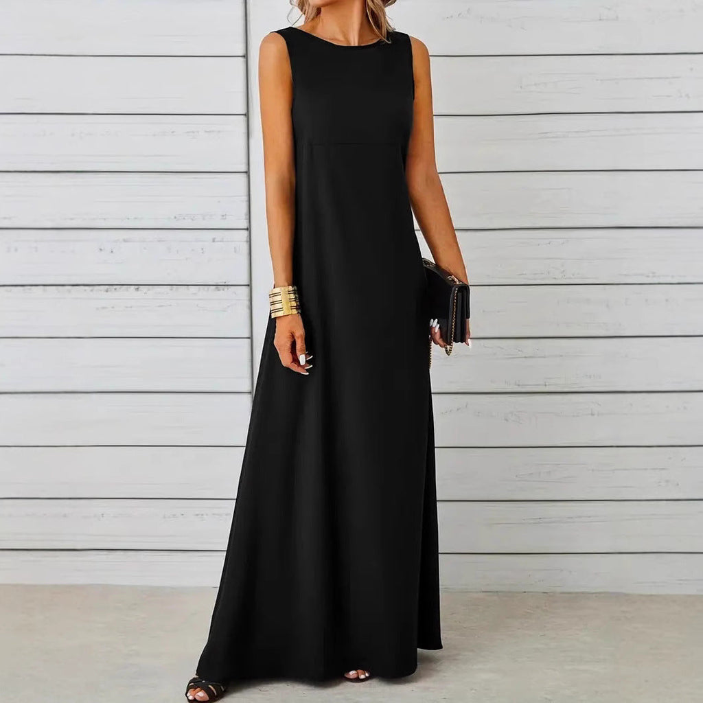 Robe Mi-longue Sans Manches Pour Femme | Idéale Pour Les Tenues Quotidiennes Et Décontractées