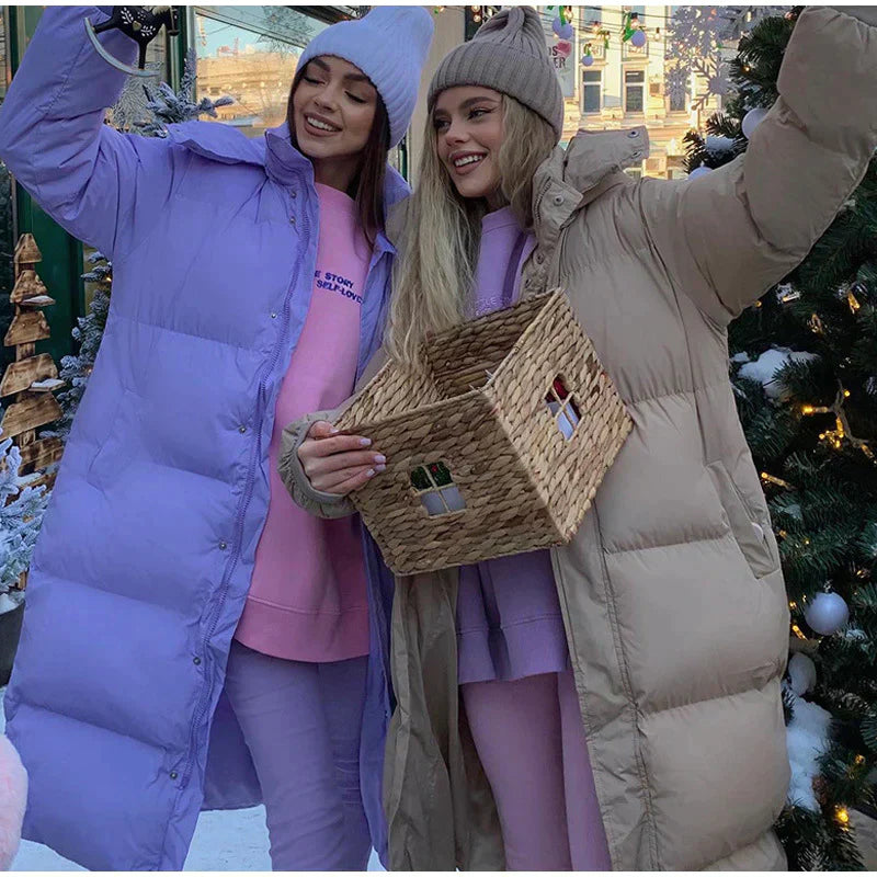 Doudoune Longue avec Capuche Ajustable pour Femme | Idéale pour l’Hiver