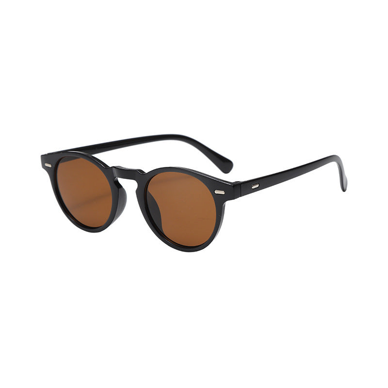 Lunettes De Soleil Rondes À Monture Semi-Transparente Pour Homme | Idéal Pour Usage Quotidien En Extérieur