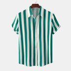 Chemise à Rayures Noires et Blanches avec Col Classique pour Homme | Idéal pour le Quotidien