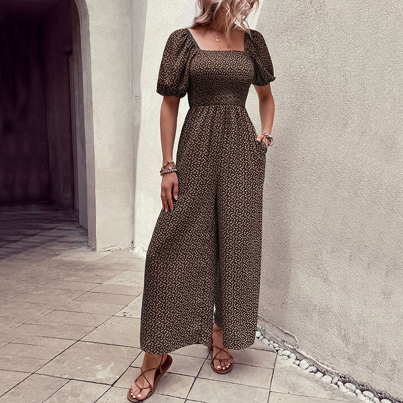 Combinaison Oversize Avec Manches Bouffantes Et Taille Élastique Pour Femme | Idéal Pour L’été