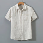 Chemise À Manches Courtes Avec Coupe Droite Pour Hommes | Idéale Pour La Saison Chaude Et Les Usages Quotidiens