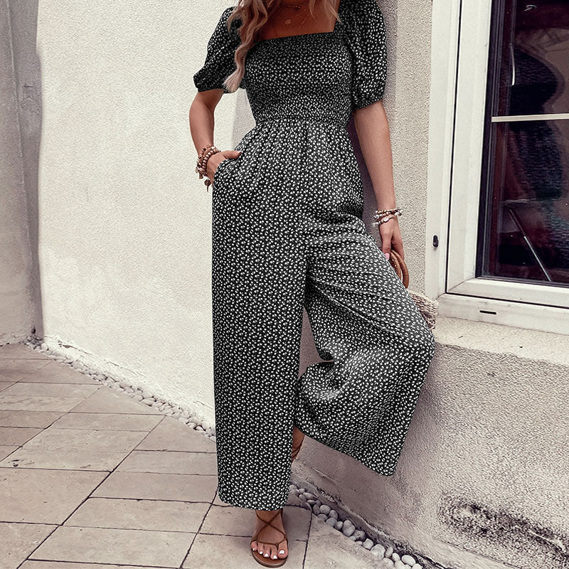 Combinaison Oversize Avec Manches Bouffantes Et Taille Élastique Pour Femme | Idéal Pour L’été