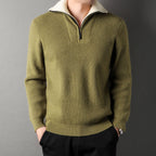 Pull à Col Montant avec Fermeture Demi-Zip pour Adulte | Idéal pour l’Automne et l’Hiver