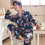 Pyjama Deux Pièces pour Homme avec Haut à Manches Longues et Pantalon | Idéal pour le Printemps et l'Automne