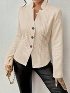 Blazer-Cardigan avec Boutons Frontaux pour Femme | Idéal pour le Bureau et les Sorties Quotidiennes