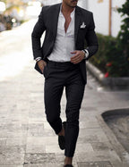 Costume Deux Pièces Avec Coupe Ajustée Pour Homme | Idéal Pour Occasions Formelles