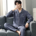 Pyjama Deux Pièces pour Homme avec Haut à Manches Longues et Pantalon | Idéal pour le Printemps, l’Automne et l’Hiver