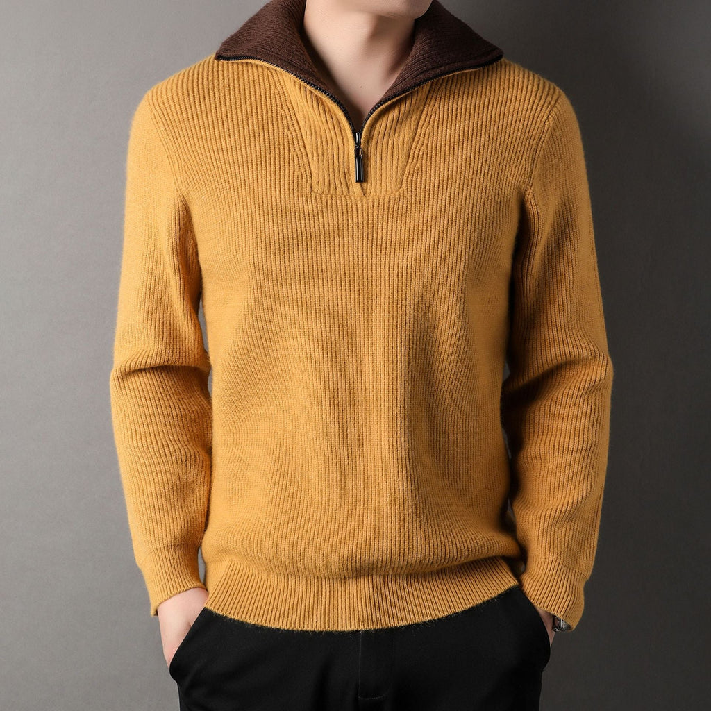 Pull à Col Montant avec Fermeture Demi-Zip pour Adulte | Idéal pour l’Automne et l’Hiver