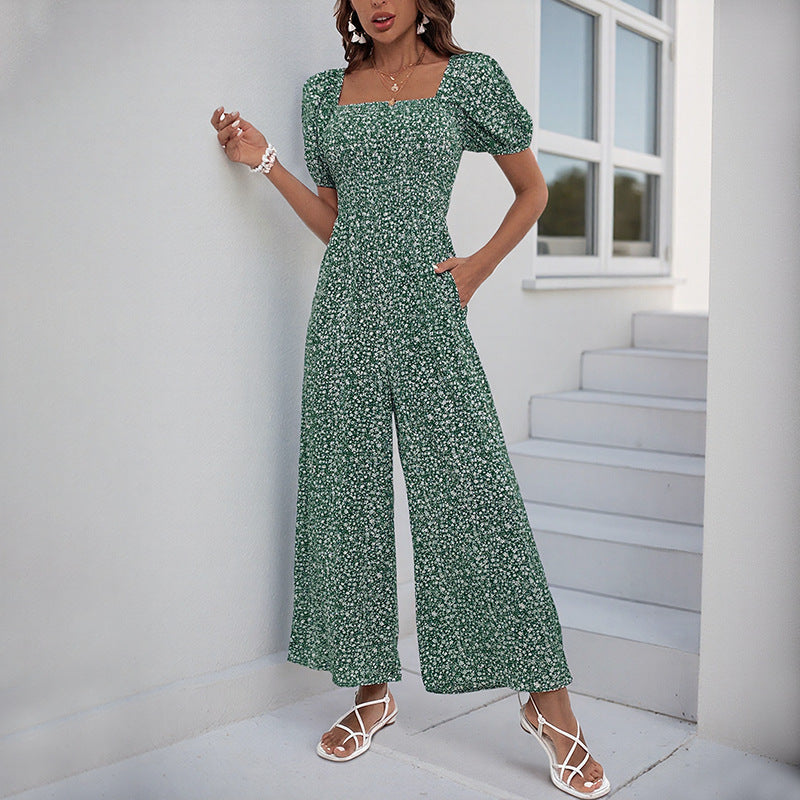 Combinaison Oversize Avec Manches Bouffantes Et Taille Élastique Pour Femme | Idéal Pour L’été