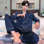 Pyjama Deux Pièces pour Homme avec Haut à Manches Longues et Pantalon | Idéal pour le Printemps et l'Automne