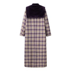 Trench-Coat à Motif Carreaux avec Poches Plaquées pour Femmes | Ideal for Mi-Saison et Usage Quotidien