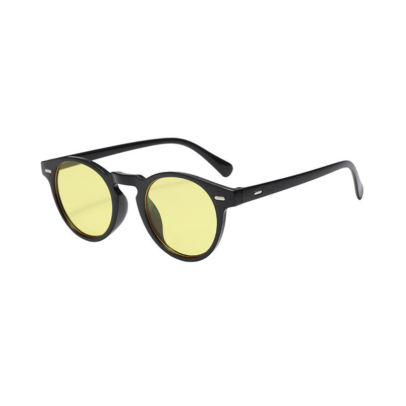 Lunettes De Soleil Rondes À Monture Semi-Transparente Pour Homme | Idéal Pour Usage Quotidien En Extérieur