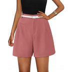 Short Taille Haute Avec Ceinture Et Poches Pour Femmes | Idéal Pour L’été