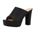 Mules À Plateforme Avec Talon Bloc Pour Femmes | Ideal Pour Été Et Sorties
