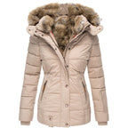 Manteau Puffer Matelassé avec Capuche et Doublure en Fausse Fourrure pour Femme | Idéal pour l’Hiver