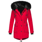 Manteau Long d’Hiver avec Fermeture à Boutons pour Femme | Idéal pour la Saison Froide