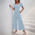 Combinaison Oversize Avec Manches Bouffantes Et Taille Élastique Pour Femme | Idéal Pour L’été