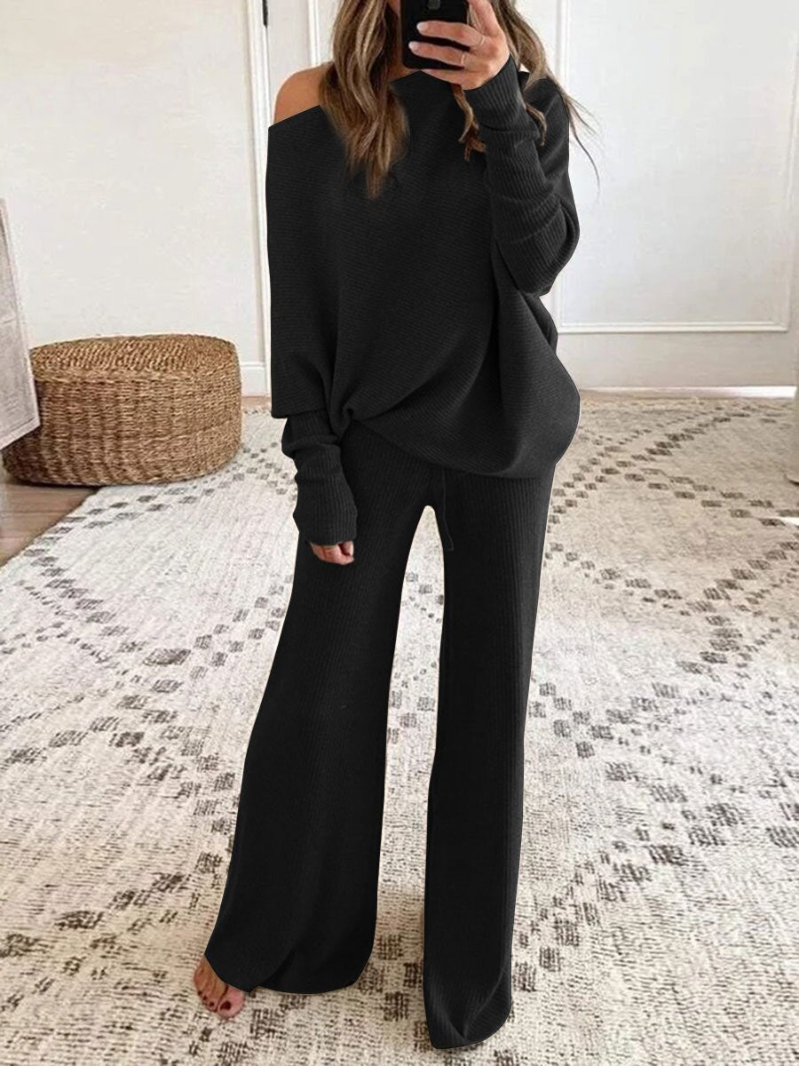 Ensemble Deux Pièces avec Top Off-Shoulder pour Femme | Idéal pour un Usage Quotidien