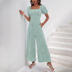 Combinaison Oversize Avec Manches Bouffantes Et Taille Élastique Pour Femme | Idéal Pour L’été