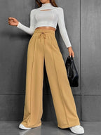 Pantalon Large avec Taille Élastique et Coupe Décontractée pour Femme | Idéal pour Quotidien et Activités