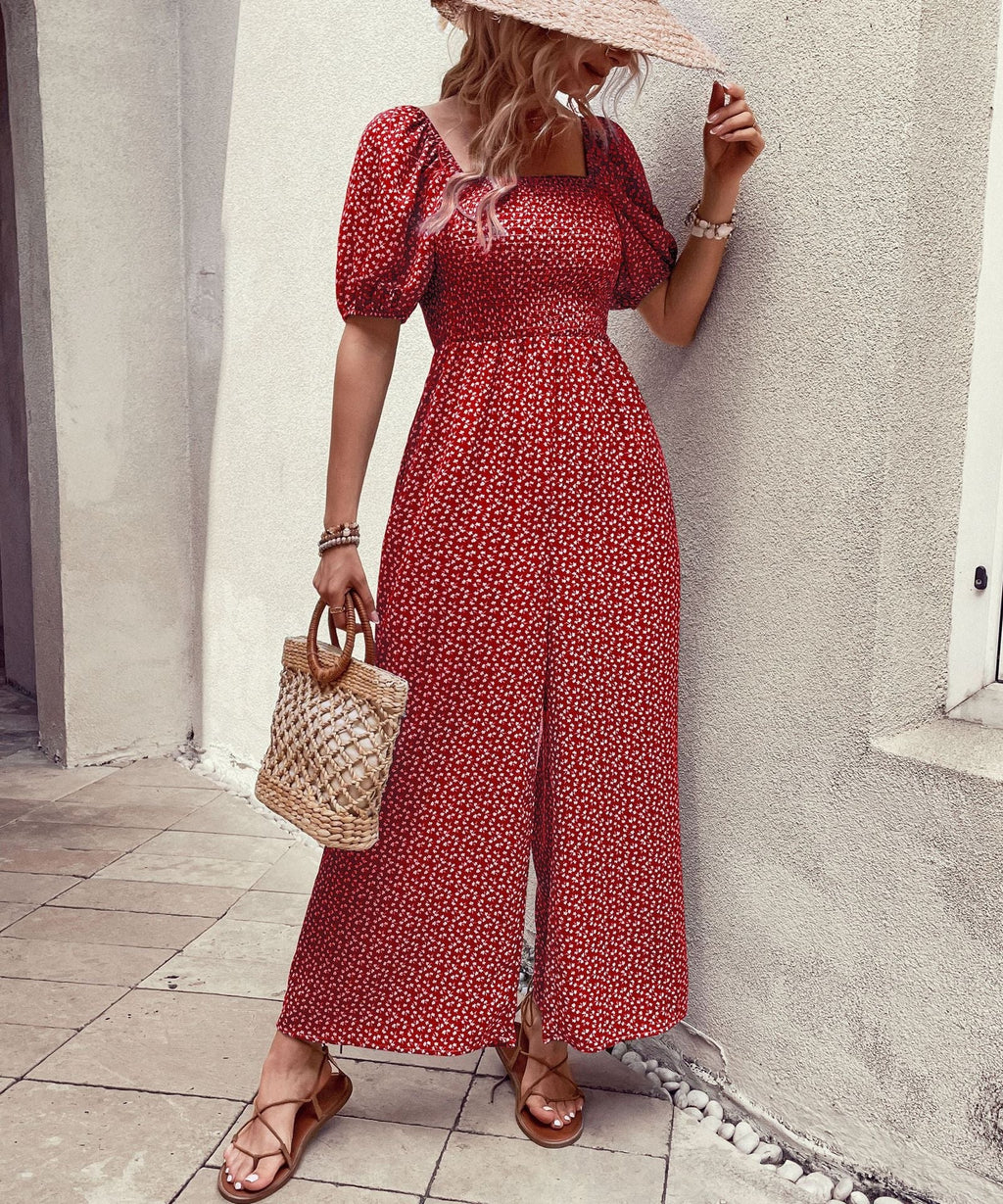Combinaison Oversize Avec Manches Bouffantes Et Taille Élastique Pour Femme | Idéal Pour L’été