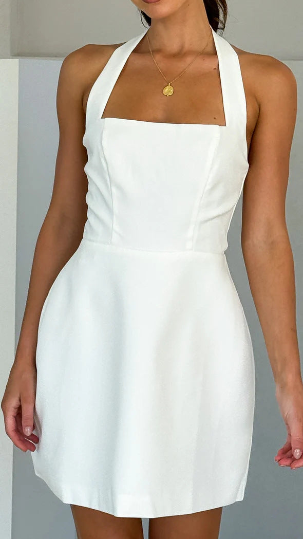 Robe Mini À Col Halter Pour Femme | Idéale Pour Sorties Et Occasions