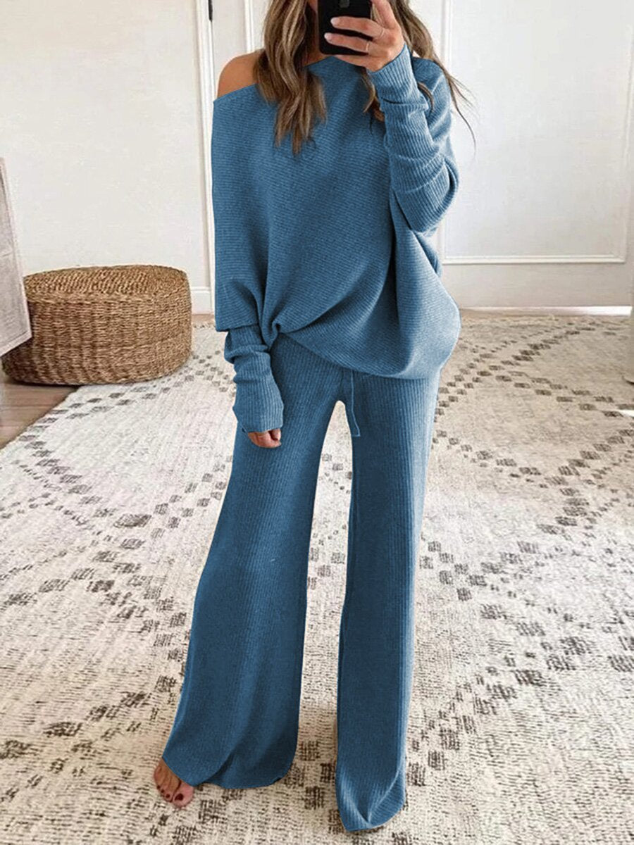 Ensemble Deux Pièces avec Top Off-Shoulder pour Femme | Idéal pour un Usage Quotidien
