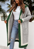 Manteau Long À Col Large avec Coupe Ample pour Femme | Idéal pour L’Hiver