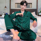 Pyjama Deux Pièces pour Homme avec Haut à Manches Longues et Pantalon | Idéal pour le Printemps et l'Automne
